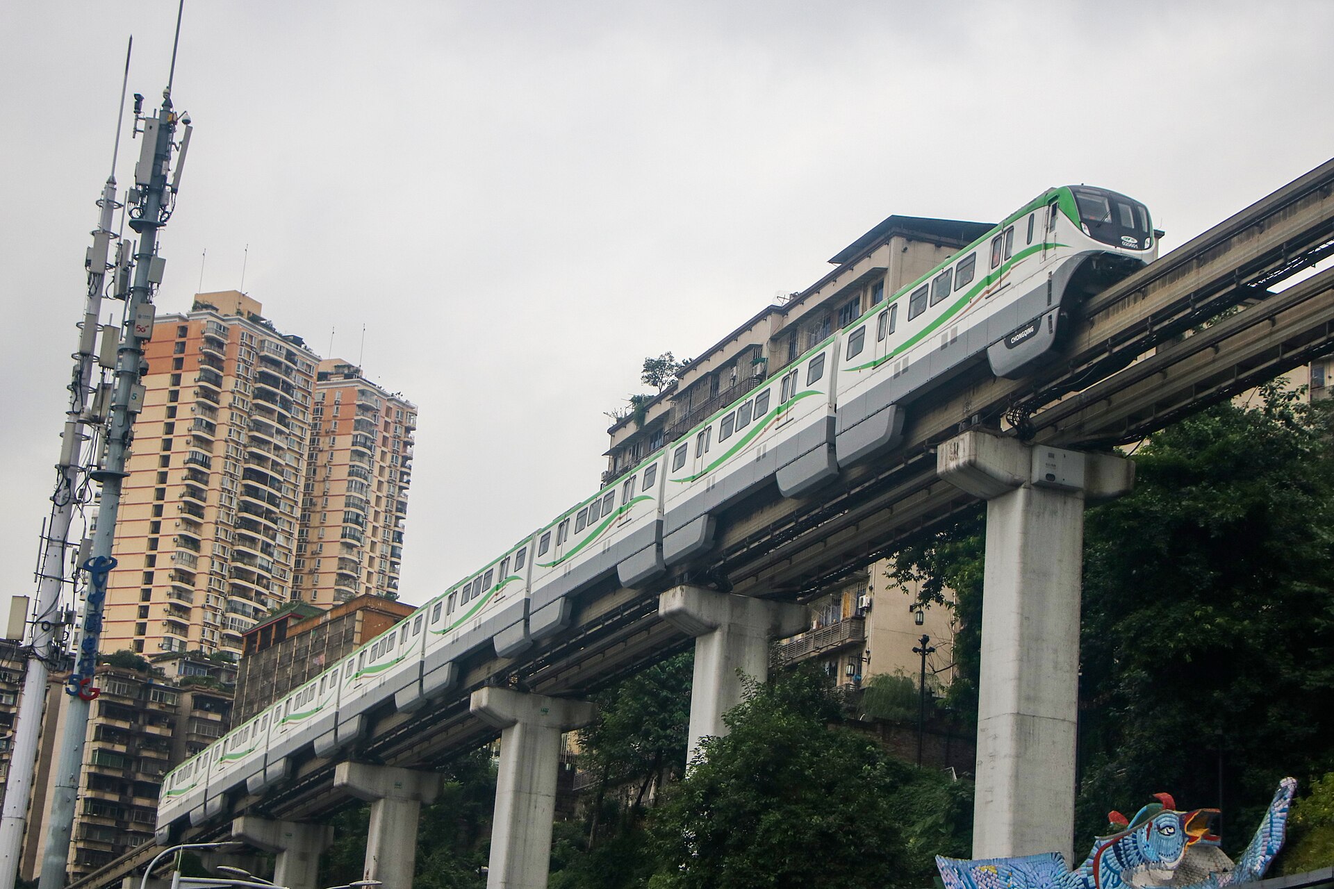 Liziba Monorail in Chongqing