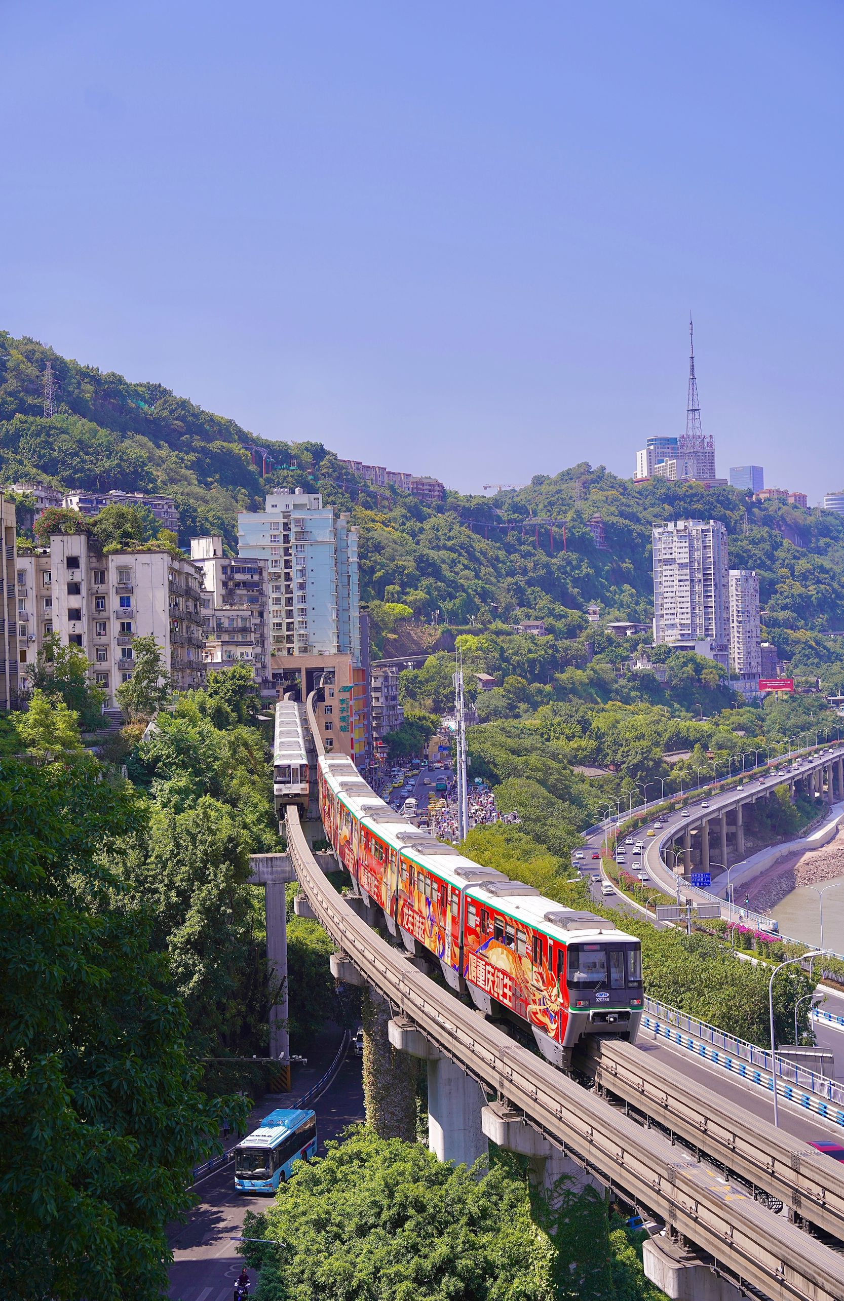 Liziba Monorail in Chongqing
